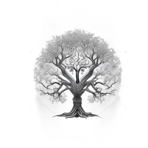 yggdrasil tree tattoo for neck tattoo design idea