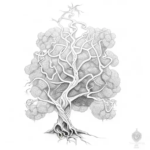 yggdrasil tree tattoo for neck tattoo design idea