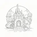 Underground style is easy to draw tattoo design idea