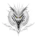 Dragon wolf lightning  tattoo design idea