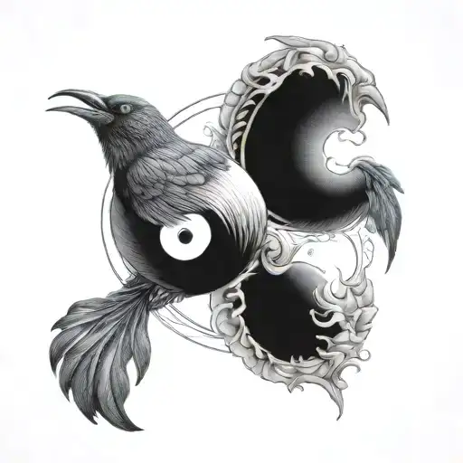 yin yang, push and pull. tui la, constant change. tattoo design idea