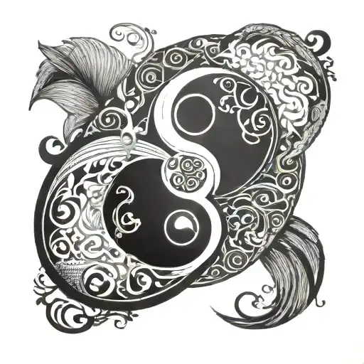 yin yang, push and pull. tui la, constant change. tattoo design idea