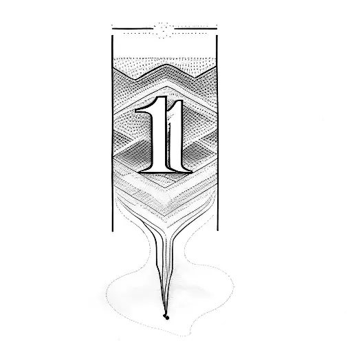 a tattoo of the number 1312 tattoo design idea