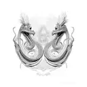 Feathered serpent tattoo design idea