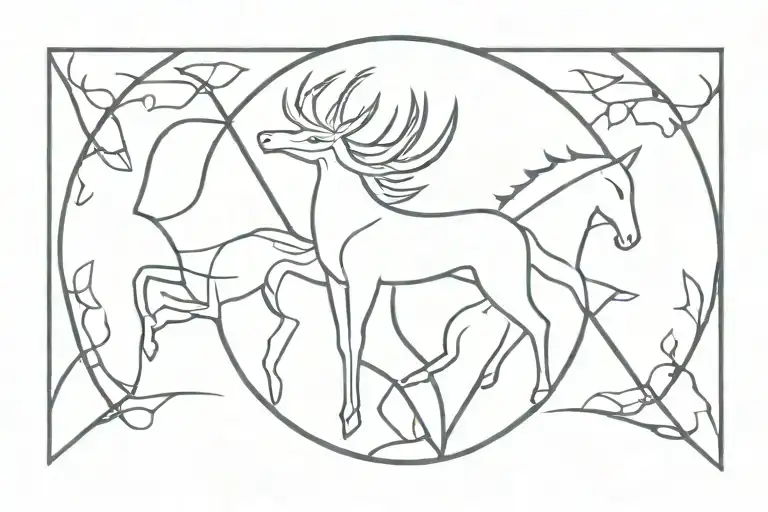 Bindrune Dagaz, Ingwaz, and Berkana ᛒ Naudiz ᚾ tattoo design idea