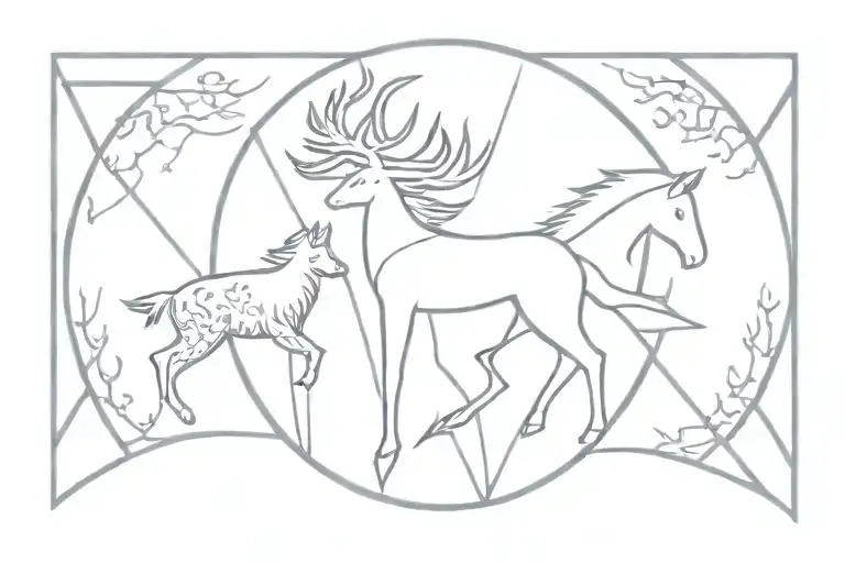 Bindrune Dagaz, Ingwaz, and Berkana tattoo design idea