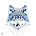 Wolf triangle 369 tattoo design idea