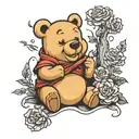 pooh bear tattoo design idea