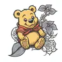pooh bear tattoo design idea