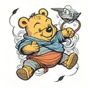 pooh bear tattoo design idea