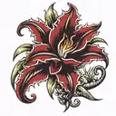 rubra bromeliad tattoo design idea