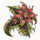 rubra bromeliad tattoo design idea