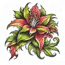 rubra bromeliad tattoo design idea