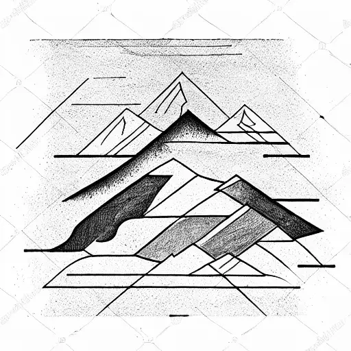 Tattoo uploaded by Dylan C  geometric mountain tattoo made by Dylan C  Tattoo artist in Montreal  Tattoodo
