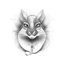 coelho Alice no país das maravilhas  tattoo design idea