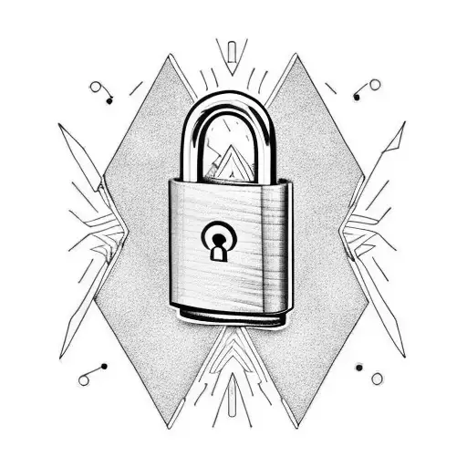 padlock for make best friends since childhood  tattoo design idea