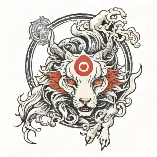Amaterasu portrayed tattoo design idea
