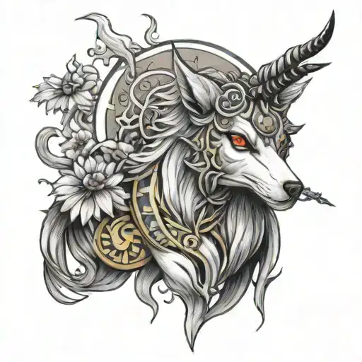goddess Amaterasu tattoo design idea