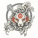 Amaterasu portrayed tattoo design idea