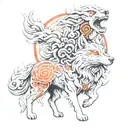 Amaterasu portrayed tattoo design idea
