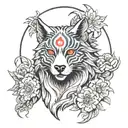 Amaterasu portrayed tattoo design idea