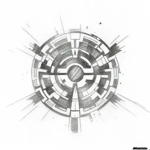 Create me a concept or a draft of tattoo, including the language, which was used in Star Wars “Aurebesh” and make this t tattoo design idea