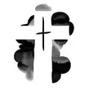 watercolor Cross tattoo design idea