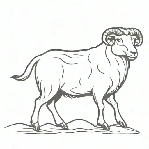 black sheep skech tattoo design idea