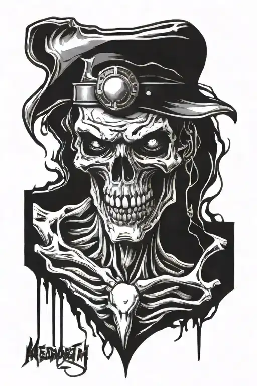 megadeth mascot vic rattlehead full tattoo design idea