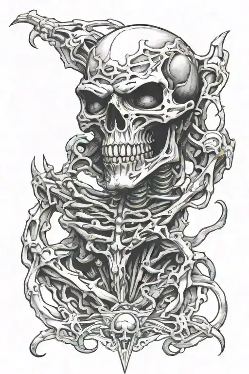 Megadeth Vic Rattlehead tattoo design idea