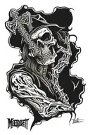 megadeth mascot vic rattlehead full tattoo design idea
