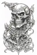 Megadeth Vic Rattlehead tattoo design idea