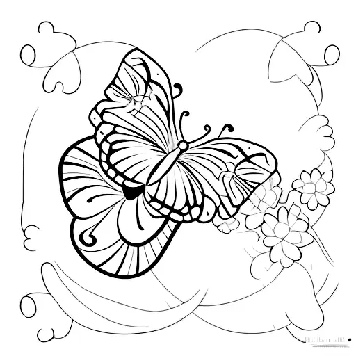 3 butterflys with a cute design  tattoo design idea