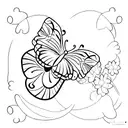 3 butterflys with a cute design  tattoo design idea