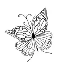 3 butterflys with a cute design  tattoo design idea