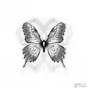 3 butterflys in a row tattoo design idea