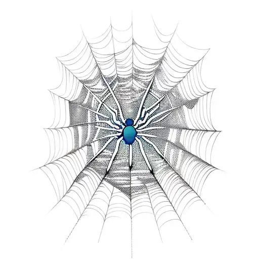 Spider Web tattoo design idea