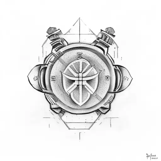 Sketch Spartan Tattoo Idea - BlackInk AI