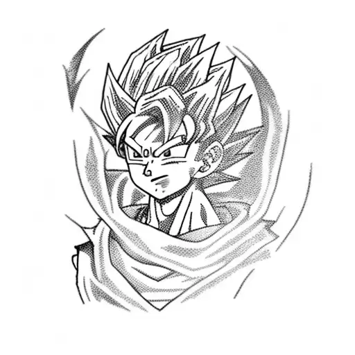 Dragon Ball Z character fusion tattoo design idea
