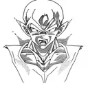 Dragon Ball Z character fusion tattoo design idea