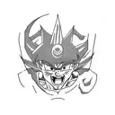 Dragon Ball Z character fusion tattoo design idea