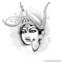 krishna tattoo design idea