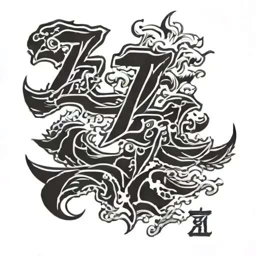 letter z, void within the art tattoo design idea