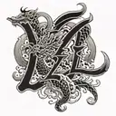 letter z, void within the art tattoo design idea