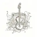 for music lover  tattoo design idea