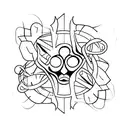 identity assymmetry tattoo design idea