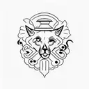 identity assymmetry tattoo design idea