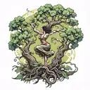 tree dancer tattoo design idea