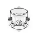snare drum tattoo design idea