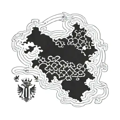 Albania map symbolizing tattoo design idea